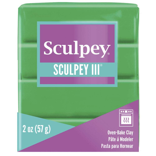 Sculpey III Πολυμερής Πηλός Ψησίματος, Σμαραγδένιο Πράσινο, Μη Τοξικό, 2 oz. 2
