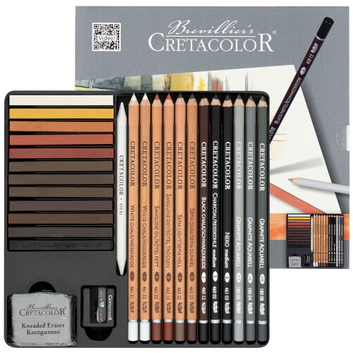 CRETACOLOR Creativo Tin Drawing 27-Piece Set