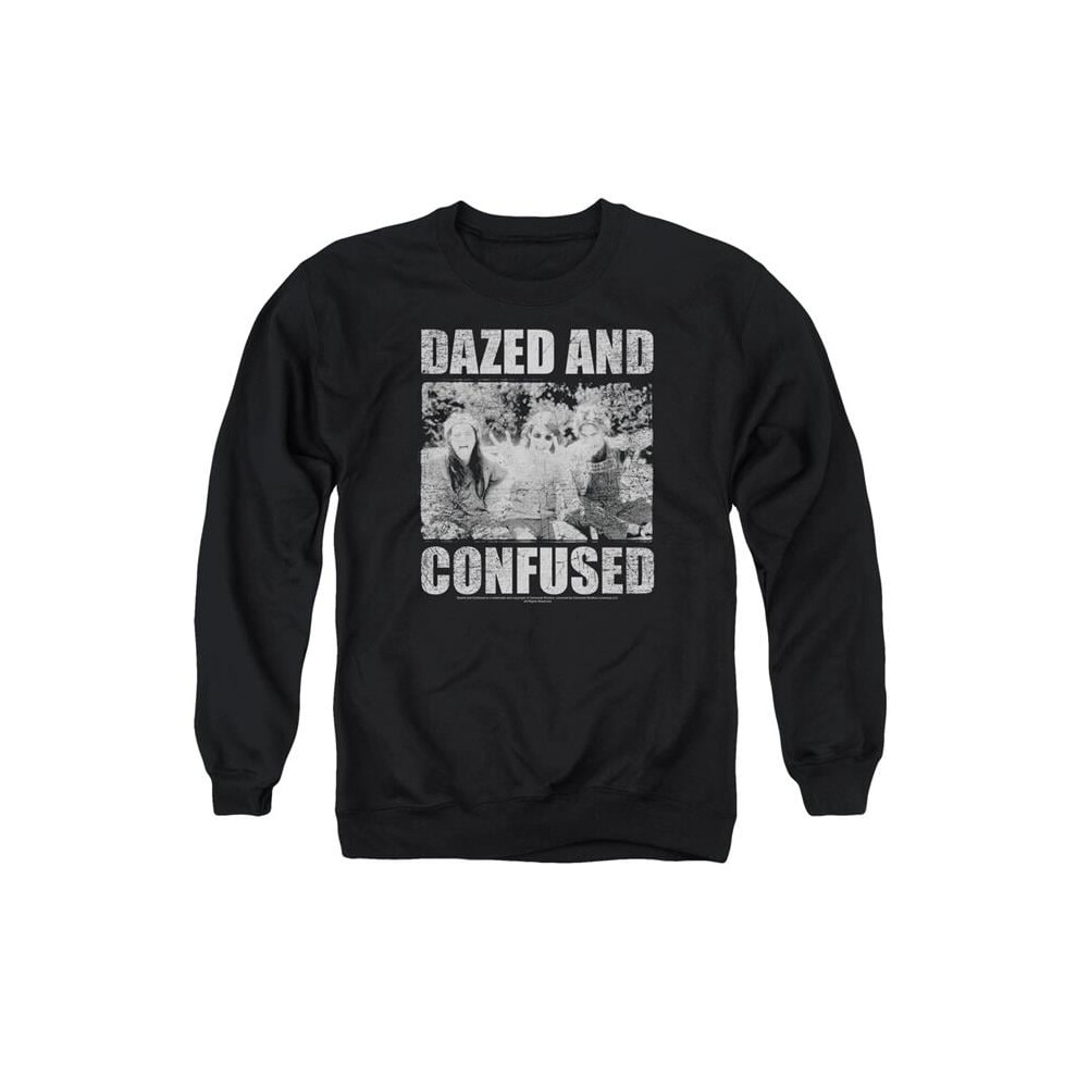 Trevco Sportswear UNI984-AS-4 Dazed & Confused Rock On Adult Crewneck Sweatshirt, Black - Extra Large-image-OPC-PGCN875-NEW