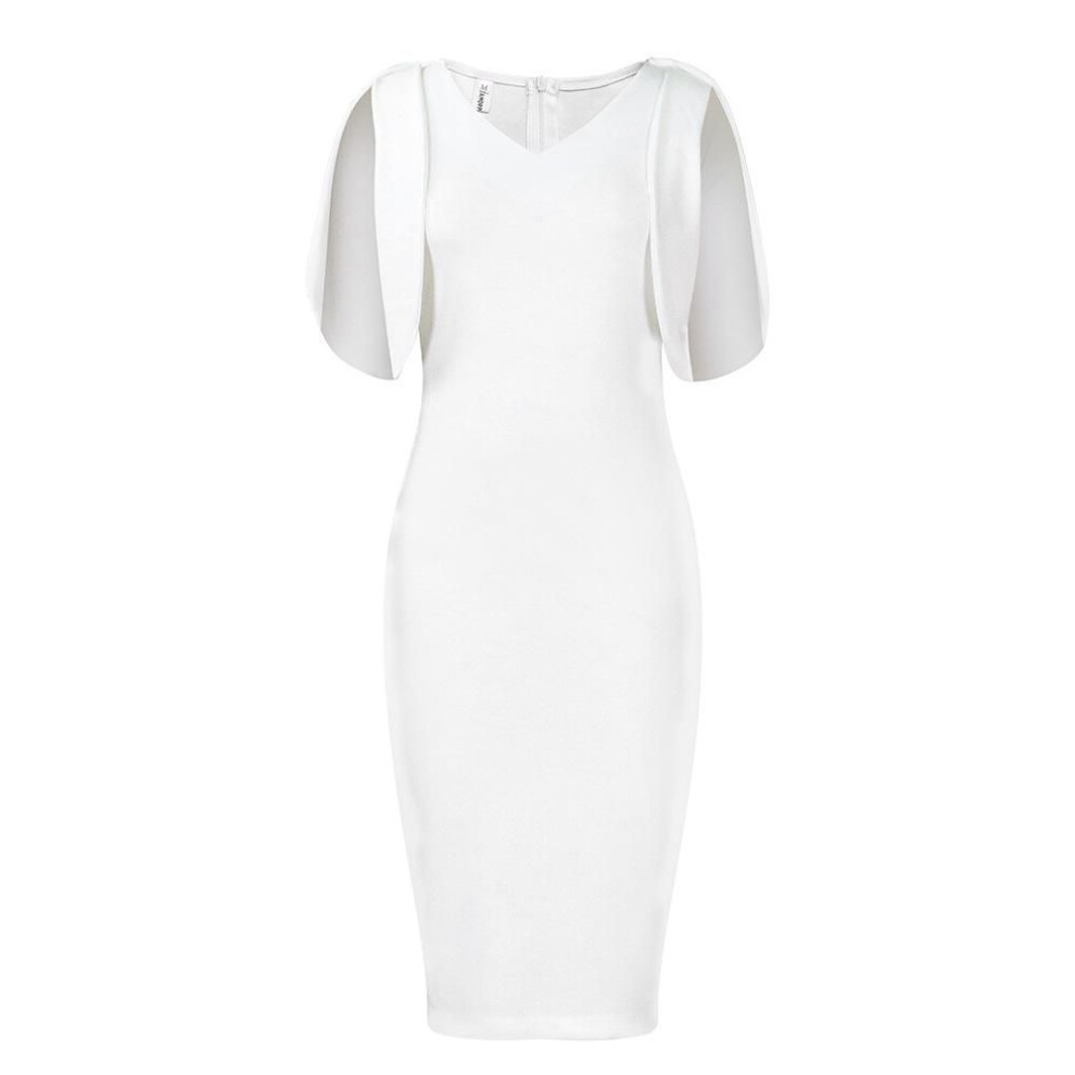 (white, XL) Summer Fashion Elegant Office Skirt - Large Size African Dress