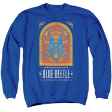 Trevco Sportswear BBTL10010-AS-1 Blue Beetle 2023 Archway Adult Crewneck Sweatshirt, Royal - Small