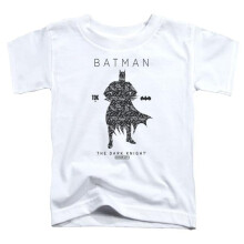 Trevco Sportswear BM2618-TT-3 Batman Paislety Silhouette Toddler Short Sleeve T-Shirt, White - Large 4T