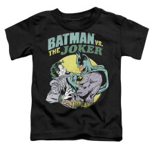 Trevco Sportswear BM3449-TT-2 Batman vs Joker 3 Toddler Short Sleeve T-Shirt, Black - Medium 3T
