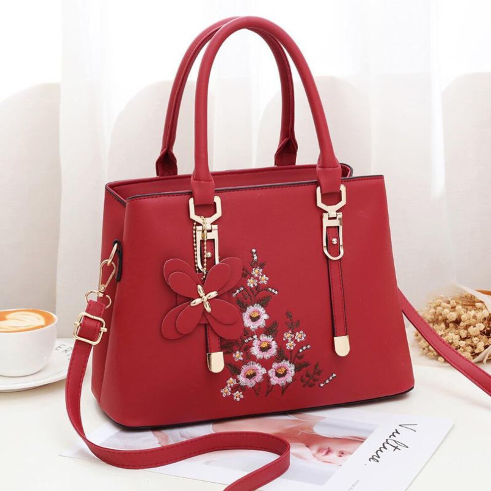 (wine red) "2021 Stylish Women's Handbag: Large-capacity, Trendy Messenger Bag For Moms & Middle-aged Women