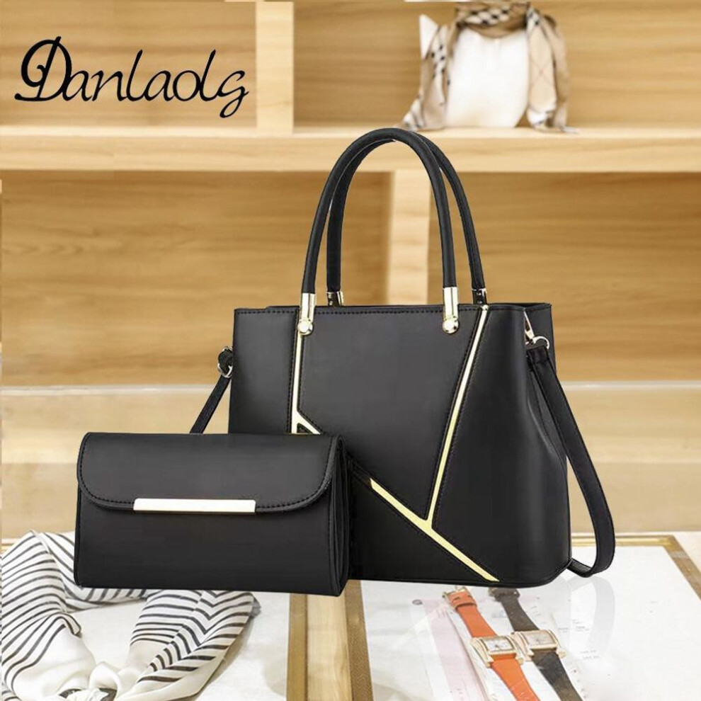 (black) Jindi 2023 Women's Leather Handbags: European & American Style Large Mother-Child Bag