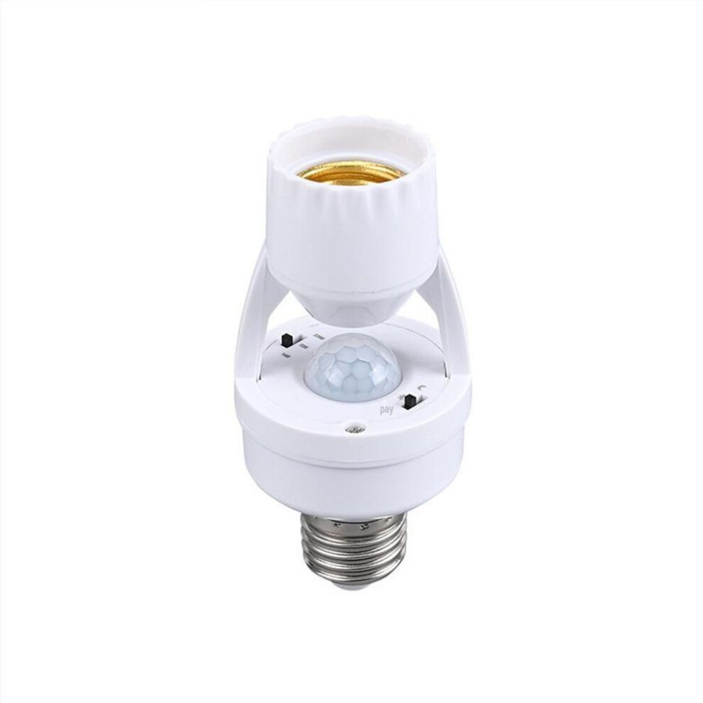 Smart Infrared Sensor Lamp Holder E27 with Energy-Saving Bulb