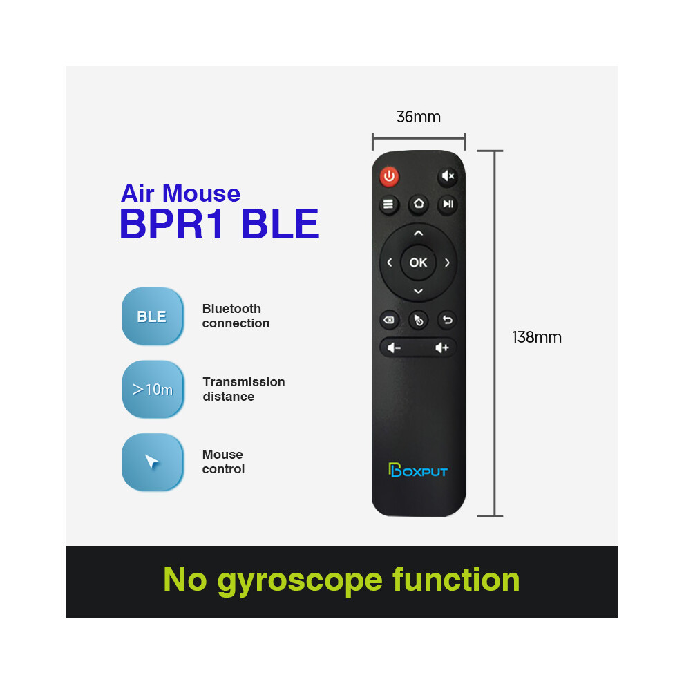 (BPR1) BPR1 BPR1S Plus BLE 5.0 Air Mouse Voice Remote Control 2.4GHz Wireless Remote Controller With Gyro for Android TV Box / PC