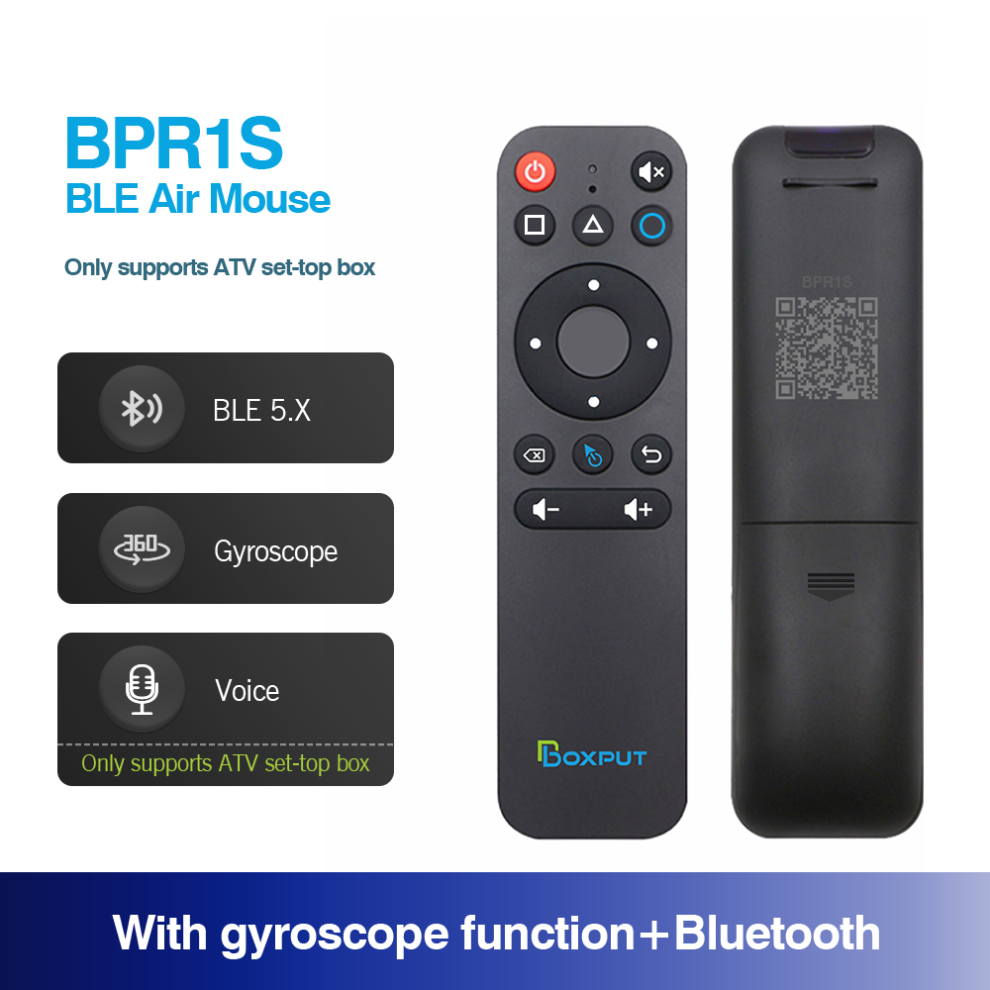(BPR1S) BPR1 BPR1S Plus BLE 5.0 Air Mouse Voice Remote Control 2.4GHz Wireless Remote Controller With Gyro for Android TV Box / PC