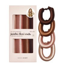 Kitsch Jumbo Heatless Hair Curler for Overnight Curls 4 pcs XL Satin Flexi Rods for Heatless Curls Overnight Blowout Rods No