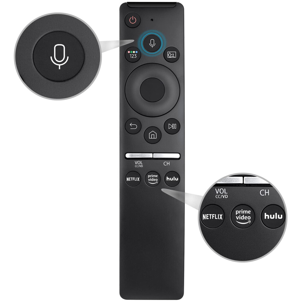 (Bn59-01312A) Universal Voice Remote Control Replacement For Samsung Smart Tv Bn59-01312A/Bn59-01266A With Netflix Prime Hulu Shortcut Keys 769948003992