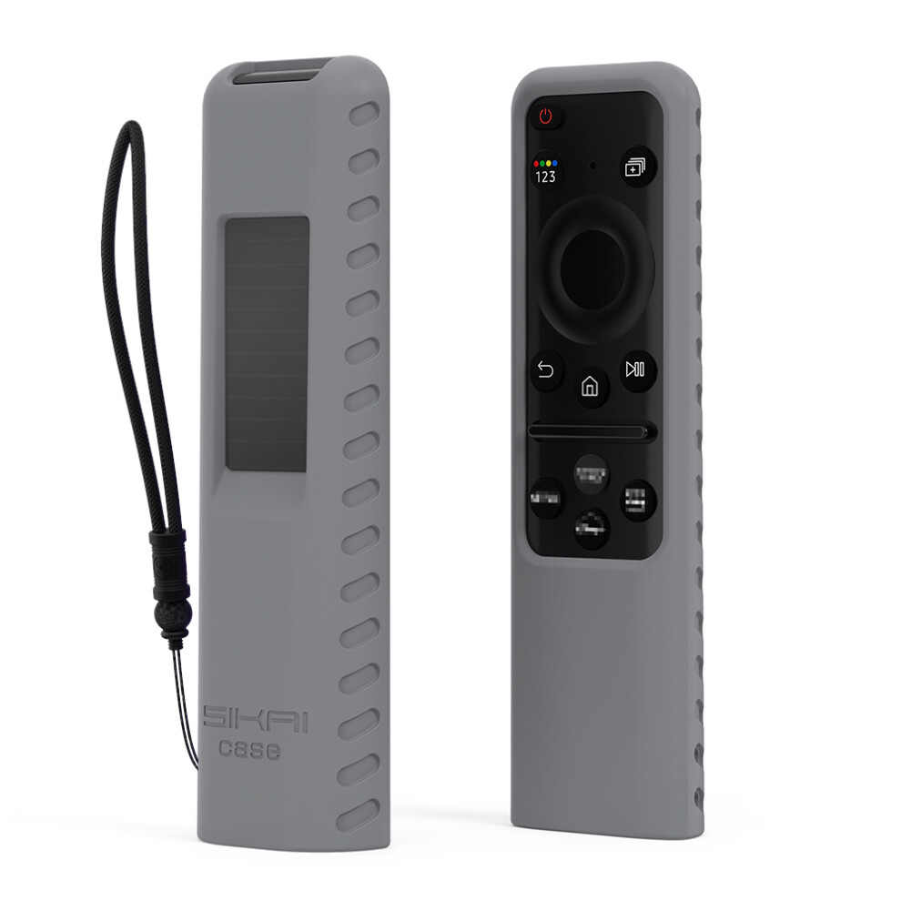 (Gray) Sikai Remote Control Cover For 2023 Solar Charging Tm2360e Tm2361e Silicone Cover For Samsung Bn59-01432A Tv Remote Gray