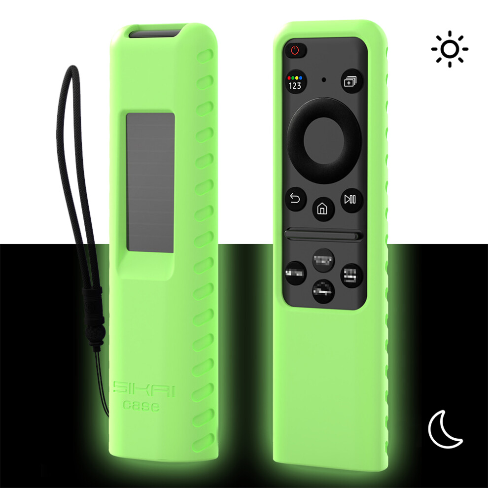 (Fluorescent ) Sikai Remote Control Cover For 2023 Solar Charging Tm2360e Tm2361e Silicone Cover For Samsung Bn59-01432A Tv Remote Green