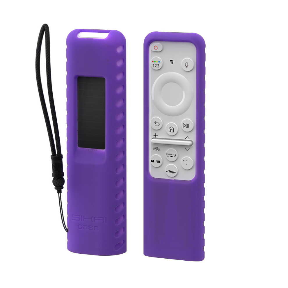 (Purple) Sikai Remote Control Cover For 2023 Solar Charging Tm2360e Tm2361e Silicone Cover For Samsung Bn59-01432A Tv Remote Purple