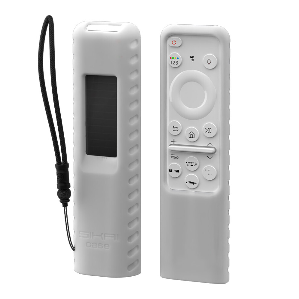 (White) Sikai Remote Control Cover For 2023 Solar Charging Tm2360e Tm2361e Silicone Cover For Samsung Bn59-01432A Tv Remote White