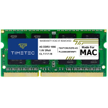 Timetec 4GB Kompatibilis: Apple DDR3 1067MHz / 1066MHz PC3-8500 CL7 Dual Rank Mac Book Mac Book Pro iMac Mac Mini (2008 vge/kzepe/vge 2009 kzepe