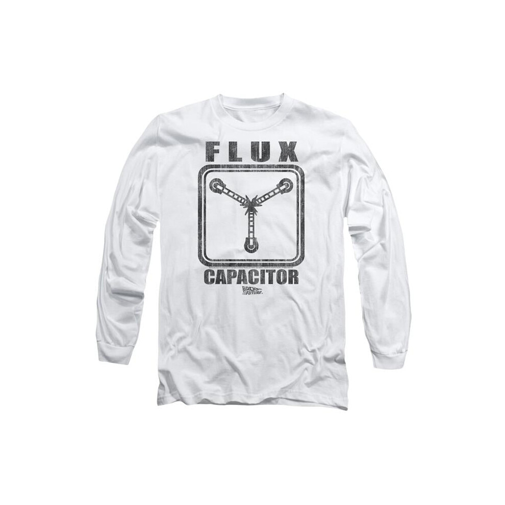 Trevco Sportswear UNI1128B-AL-6 Back to the Future Flux Capacitor Adult Long Sleeve T-Shirt, White - 3X-image-OPC-PGCNXYZ-NEW