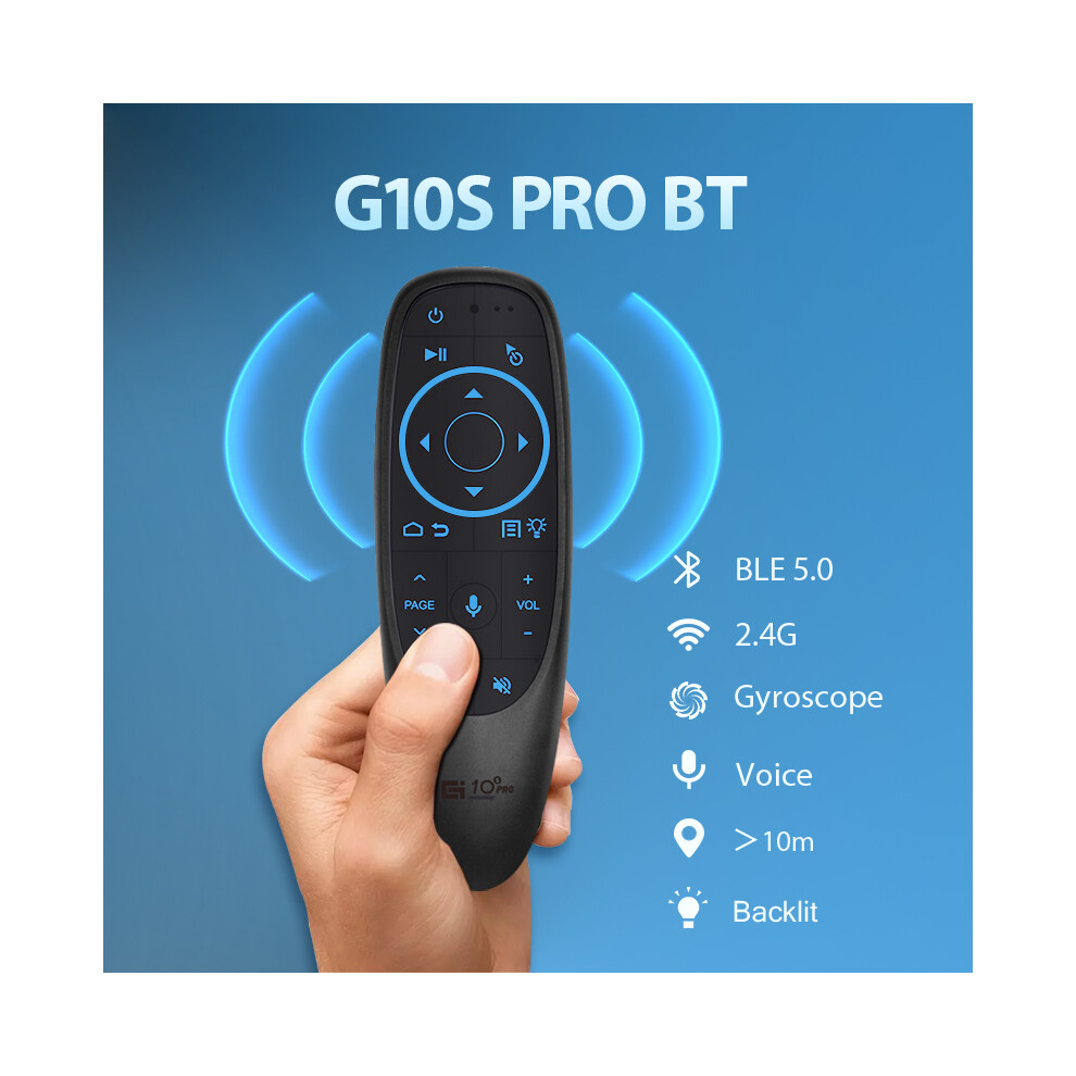 (G10S PRO BT) G10S Pro BT Air Mouse 2.4G Wireless Gyroscope Smart Remote Control With Voice IR Learning  for Android TV Box H96 MAX X88 PRO X9