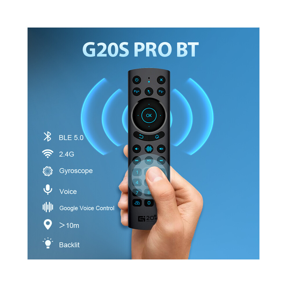 (G20S PRO BT) G10S Pro BT Air Mouse 2.4G Wireless Gyroscope Smart Remote Control With Voice IR Learning  for Android TV Box H96 MAX X88 PRO X9