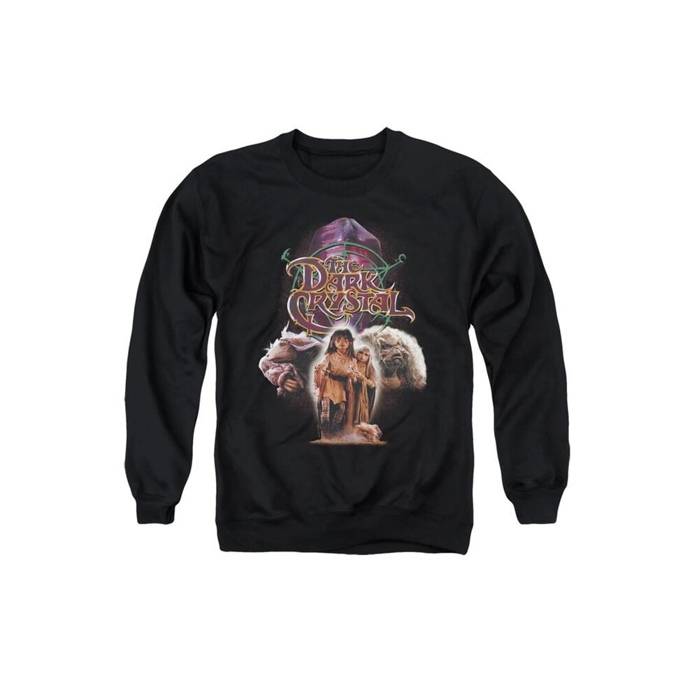 Trevco Sportswear DKC108-AS-4 Dark Crystal The Good Guys Adult Crewneck Sweatshirt, Black - Extra Large-image-OPC-PGCP2WK-NEW