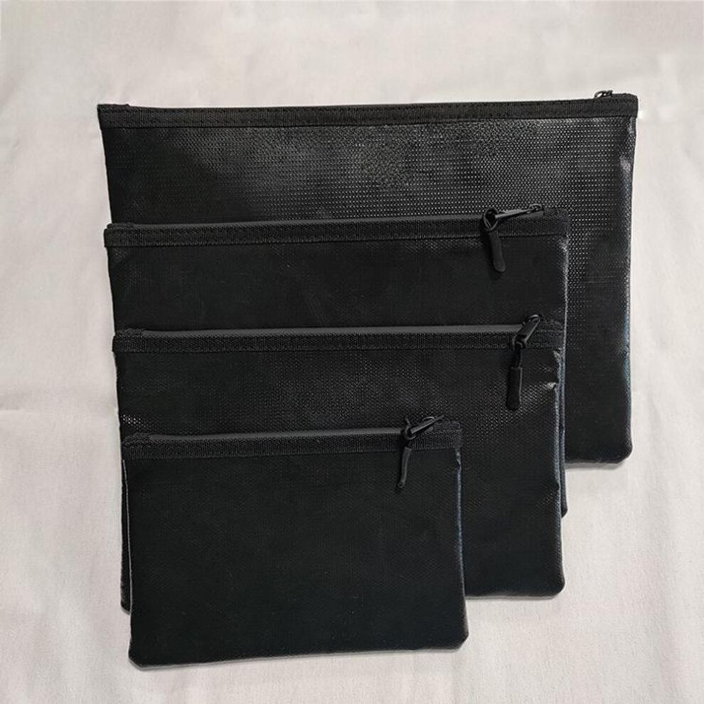 (Small: 20.5*13.5CM) "Fireproof and Waterproof Document Bags for Important Bills and Files