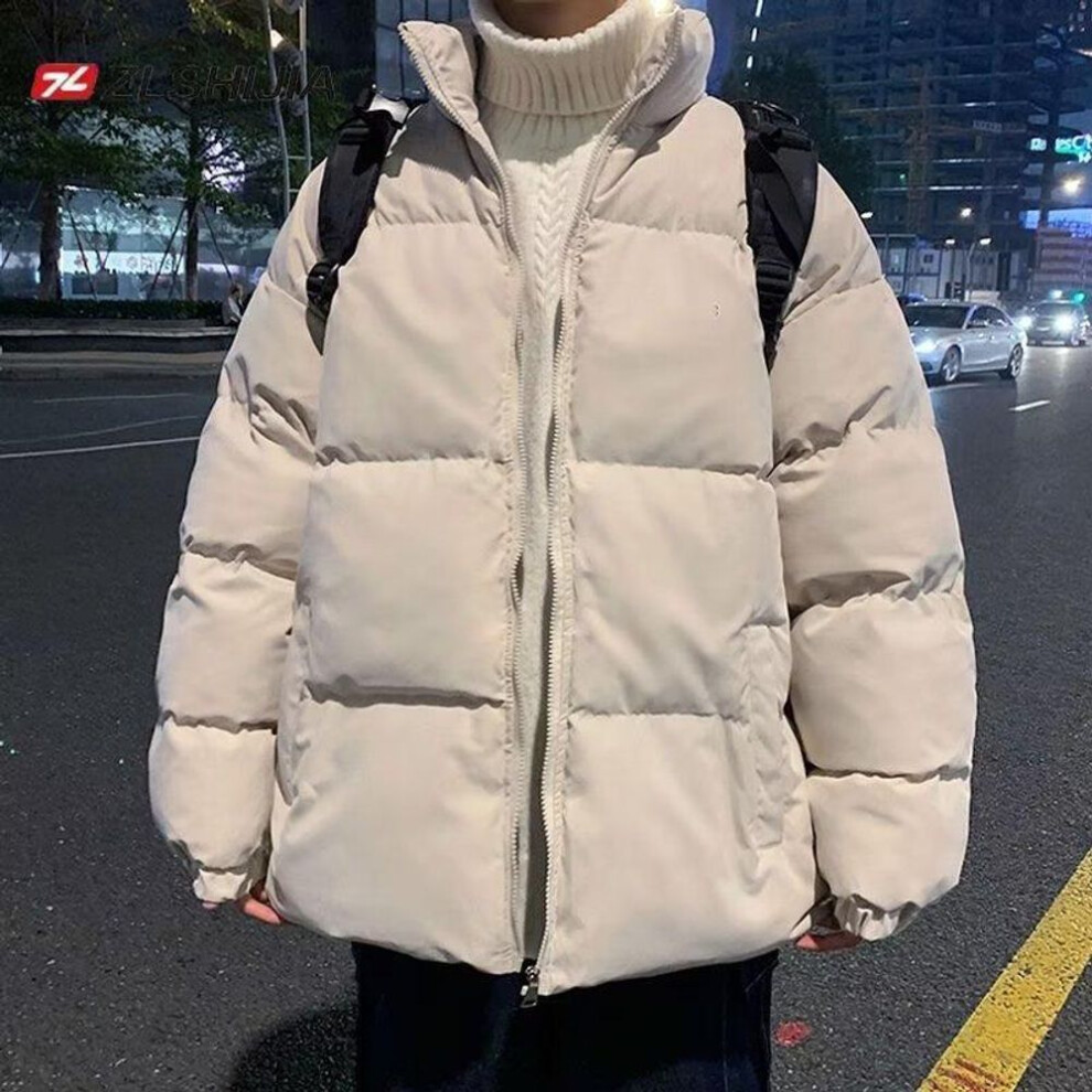 (khaki, 2XL) Boys' 2024 Winter Cotton-Padded Puffer Jacket - Thick, Warm & Stylish Sports Casual Design