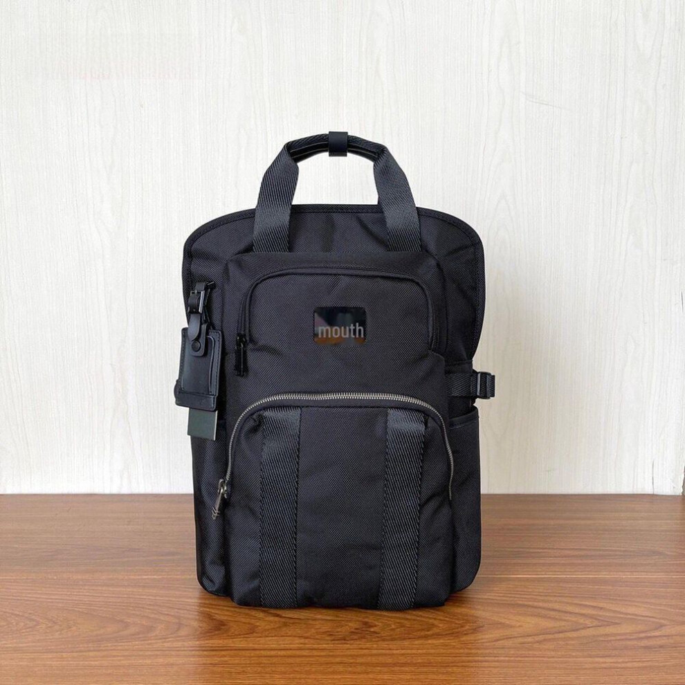 (black) Men's Business Casual Ballistic Nylon Backpack For Travel And Work