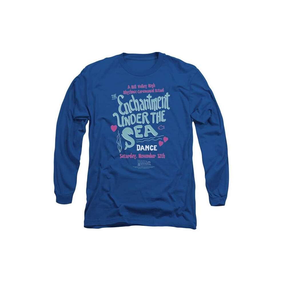 Trevco Sportswear UNI361-AL-3 Back to the Future Under The Sea Adult Long Sleeve T-Shirt, Royal - Large-image-OPC-PGCP8YX-NEW