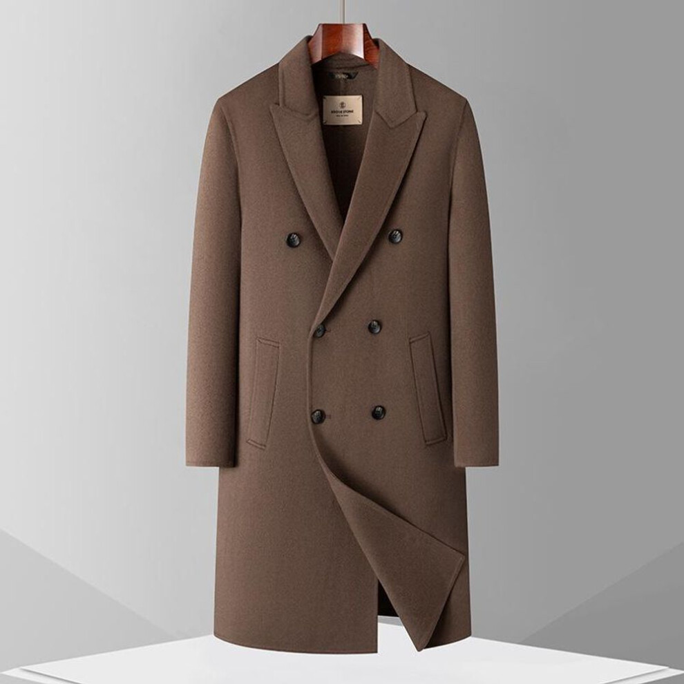 (camel, XXXXL) Men's Handmade 100% Wool Double-breasted Coat For Autumn/winter