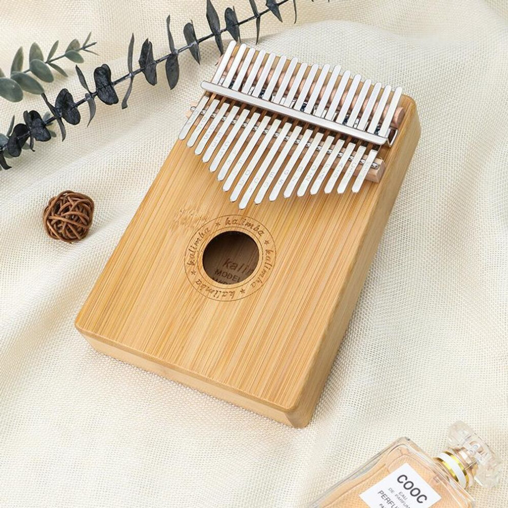 17-Key Golden Bamboo Double African Thumb Piano Kalimba
