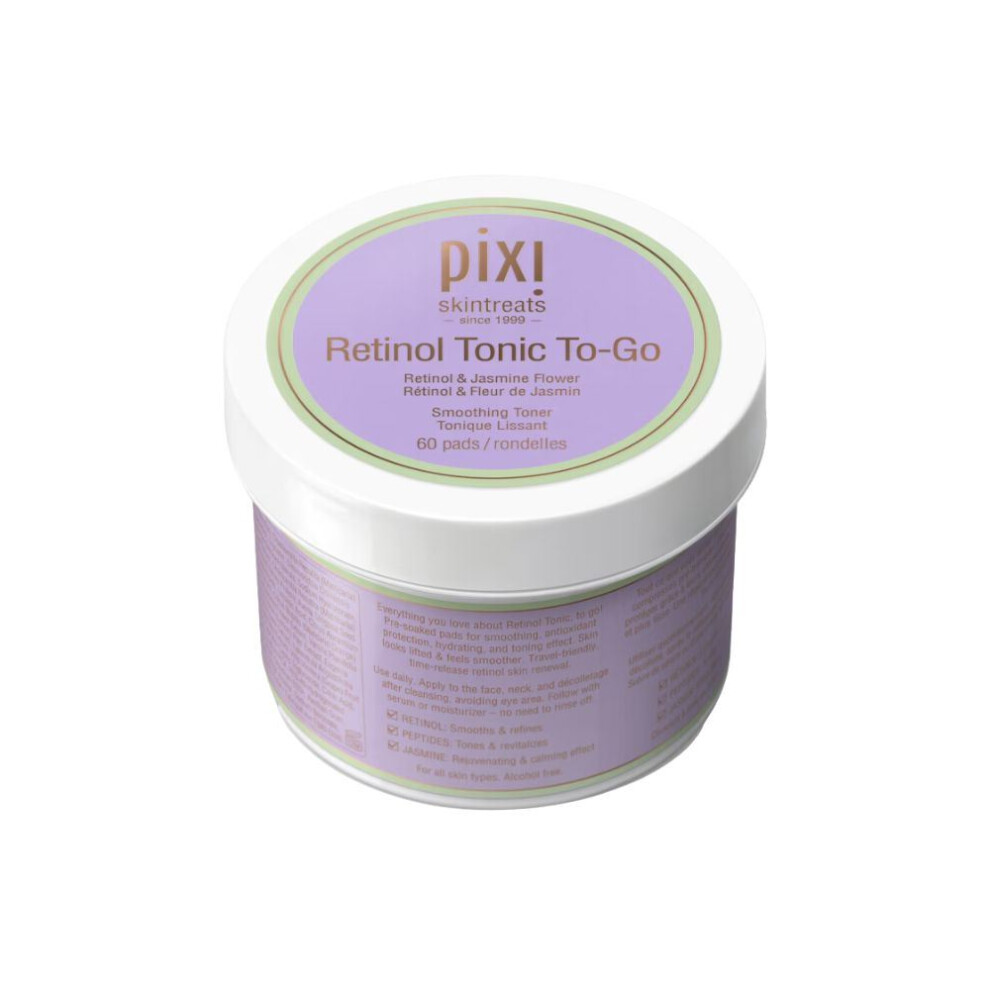 Pixi Skintreats Retinol Tonic To Go Smoothing Toner Pads - 60 Pads