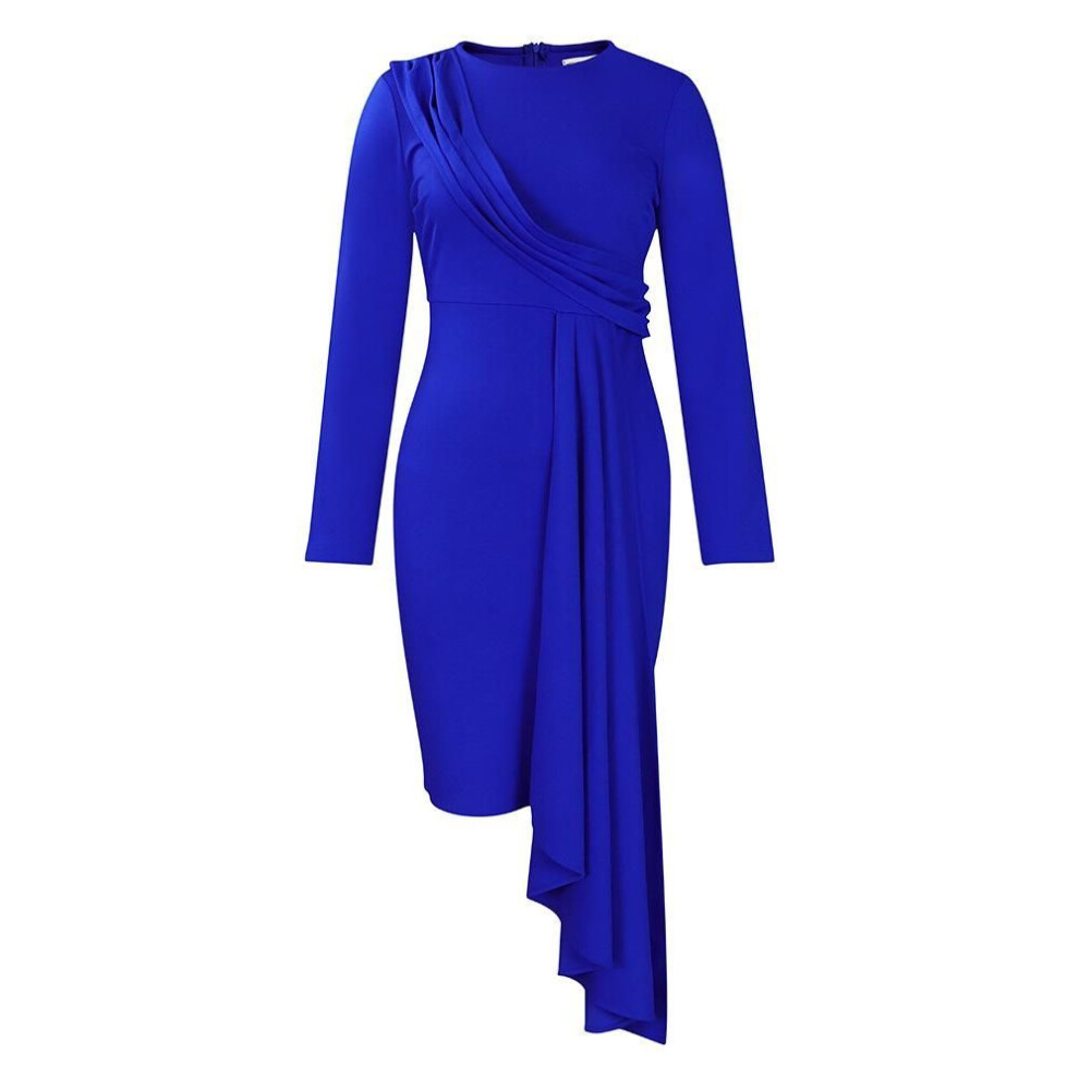 (royal blue, XXXL) Autumn 2023 Elegant OL Long Sleeve Pencil Skirt with Celebrity Style for Women - Large Size, African Dress.