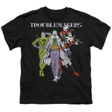Trevco Sportswear BM3486-YT-2 Batman Original Gangsters Youth Short Sleeve T-Shirt, Black - Medium