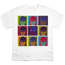 Trevco Sportswear BM3489-YT-2 Batman Pop Art Batman 2 Youth Short Sleeve T-Shirt, White - Medium
