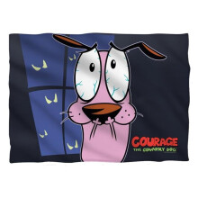 Trevco Sportswear CN417-PLO1-0 20 x 28 in. Courage The Cowardly Dog Window Pillow Case, White