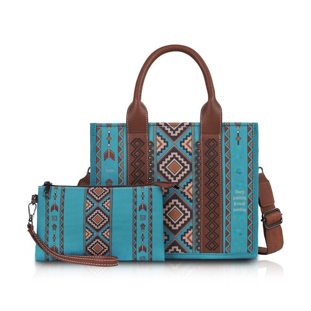 (green, 27*11.5*22+14 cm) 2025 Bohemian Large-Capacity Crossbody Tote Bag for Women