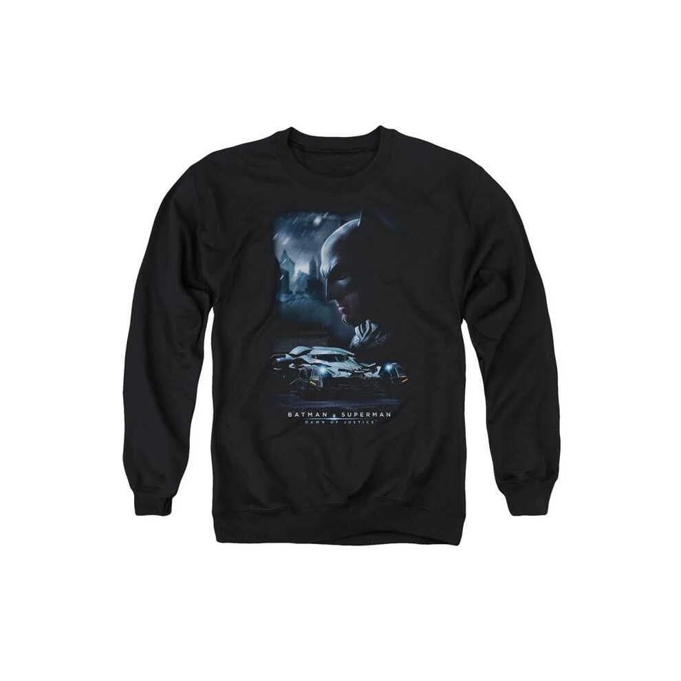Trevco Sportswear BVS205-AS-5 Batman vs Superman Gotham Knight Adult Crewneck Sweatshirt, Black - 2X-image-OPC-PGCPQYR-NEW