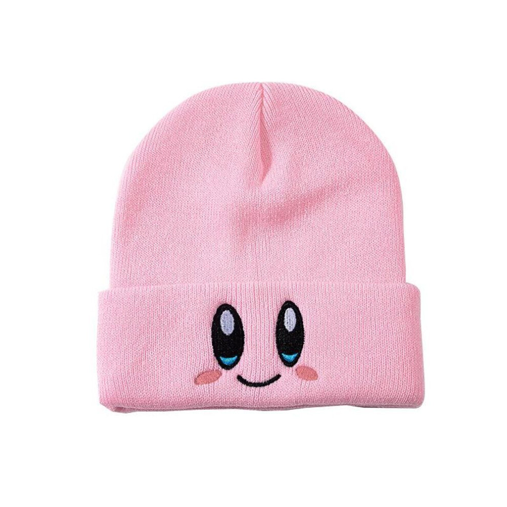 (M (56-58 cm)) "kirby's Trendy Pink Cold-weather Beanie - Cute Japanese-inspired Style For Students