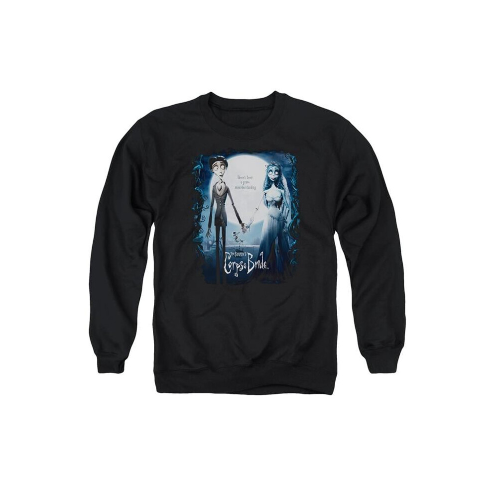 Trevco Sportswear WBM215-AS-2 Corpse Bride Poster Adult Crewneck Sweatshirt, Black - Medium-image-OPC-PGCPRTM-NEW