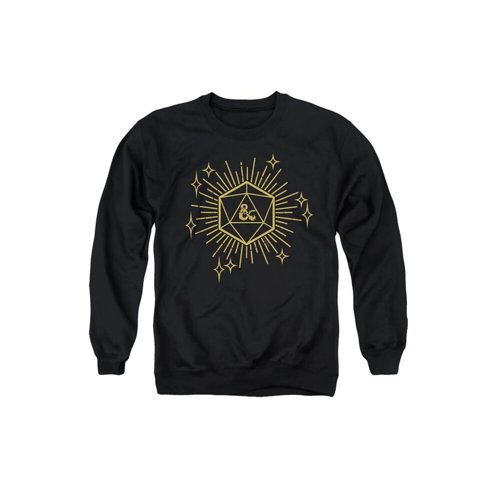 Trevco Sportswear HBRO10403-AS-2 Dungeons & Dragons Year of the Dragon Lucky D20 Adult Crewneck Sweatshirt, Black - Medium-image-OPC-PGCPTP9-NEW