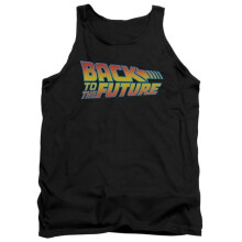 Trevco Sportswear UNI340-TK-2 Back to the Future Logo Adult Tank Top, Black - Medium