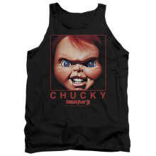 Trevco Sportswear UNI917-TK-5 Childs Play Chucky Squared Adult Tank Top, Black - 2X