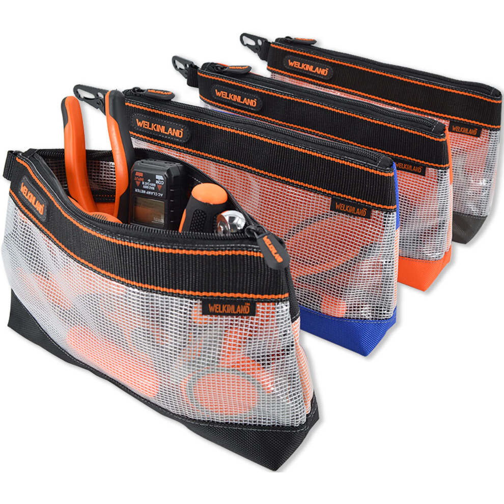 Welkinland Clear Tool Pouch 4Pcs Tool Pouches 13 Tools Pouch Zipper Tool Pouch Tool Pouch Bag Tool Bag Organizer Small T 787823088667