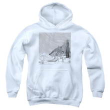 Trevco Sportswear WBM729-YFTH-3 Corpse Bride My Darling Youth Hooded Sweatshirt, White - Large