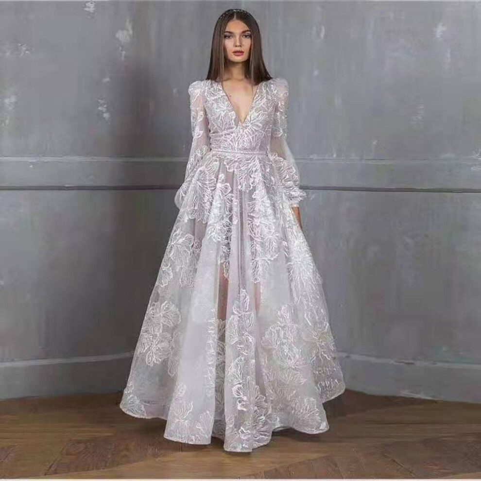(Extra Large) 2025 European & American Women's Sequin And Lace Embroidery Evening Gown