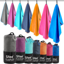 Sfee 2 Pack Microfiber Travel H?ndkl?de Hurtigt t?rt h?ndkl?de Campingh?ndkl?de Stort strandh?ndkl?de Super Absorberende kompakt letv?gtssporth?n