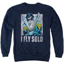 Trevco Sportswear DCO769-AS-6 DC Fly Solo Adult Crewneck Sweatshirt, Navy - 3X
