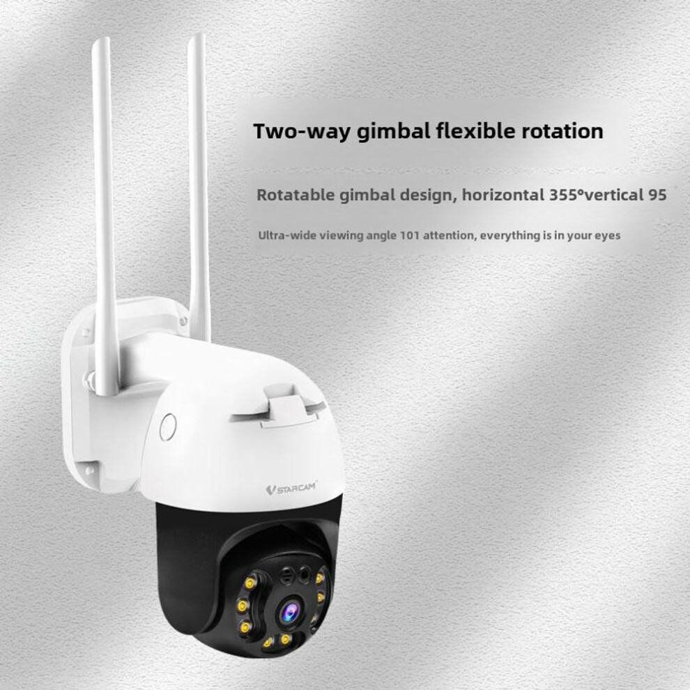 (CS64 WIFI US version) 3mp Wireless Wifi Outdoor Ball Camera With Full-color Night Vision, Waterproof, Mobile Remote Monitoring, And Intercom Cs64