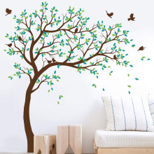Large Tree Wall Decals Nursery Tree Stickers with Birds Stunning Tree
