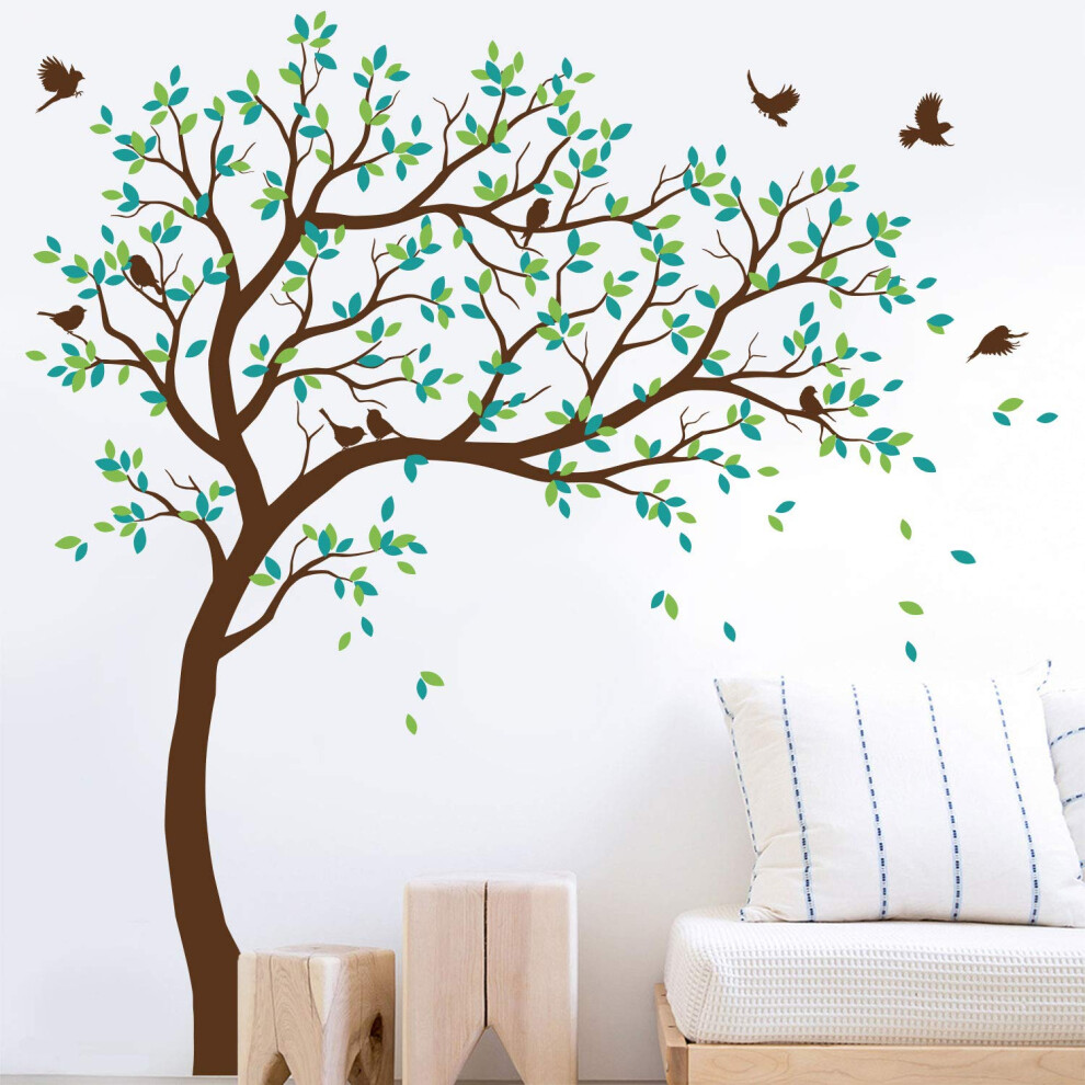 Large Tree Wall Decals Nursery Tree Stickers With Birds Stunning Tree Studio Quee