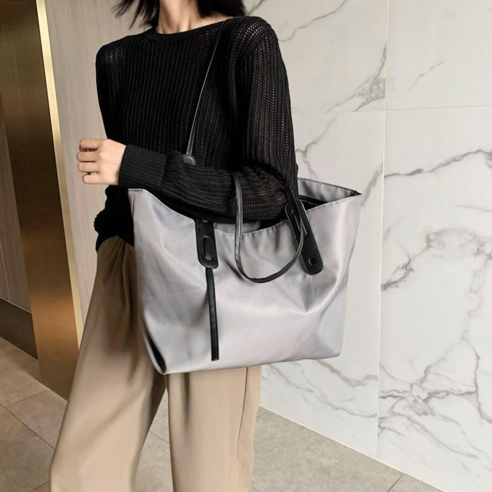 (black, Regular) 2025 Trendy Oxford Cloth Large-capacity Shoulder Bag – Commuting, Student, Handbag, Tote, Underarm Use For Ladies